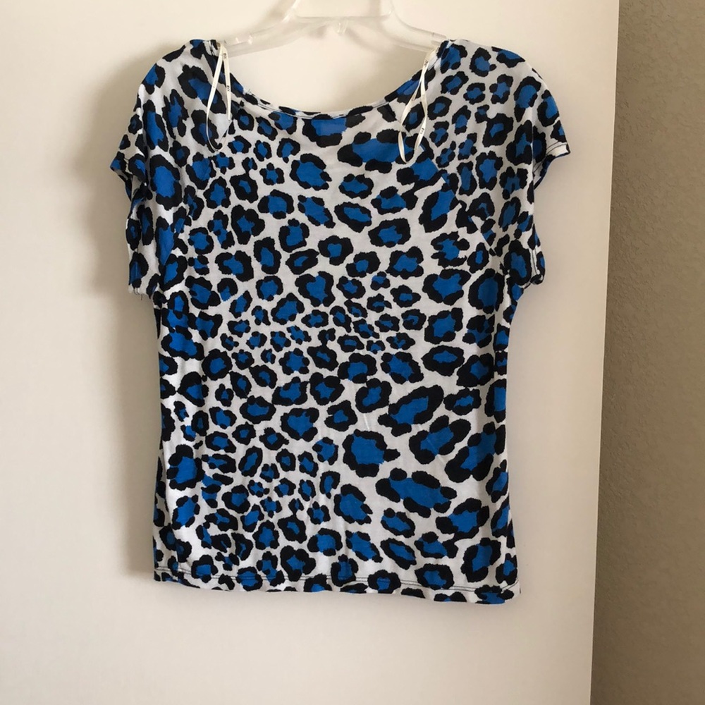 Animal blue/black printed top - Picture 2 of 3